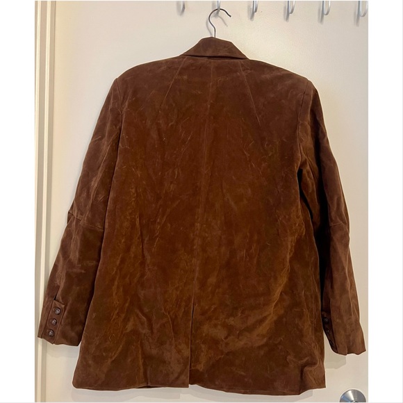 We The Free Paper Cut Faux Suede Blazer | Brown Bear - Picture 6 of 9